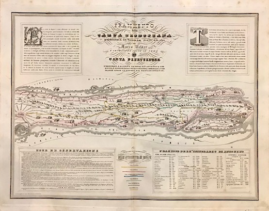 De Sanctis Gabriello Frammento della Carta Teodosiana pubblicata in Venezia nell'anno 1591 da Marco Welser e conosciuta sotto il nome di carta di Peutinger...  1856 Napoli